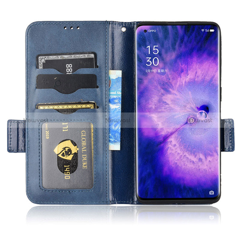 Leather Case Stands Flip Cover Holder C02X for Oppo Find X5 5G