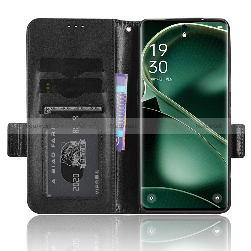 Leather Case Stands Flip Cover Holder C02X for Oppo Find X6 5G