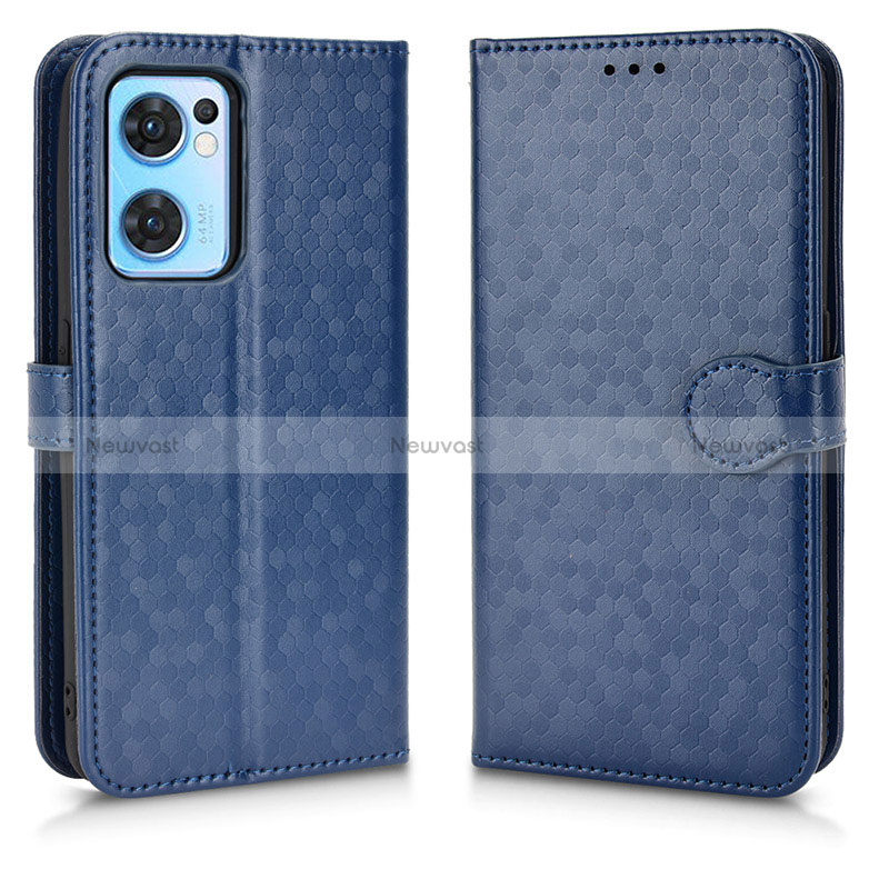 Leather Case Stands Flip Cover Holder C02X for Oppo Reno7 5G