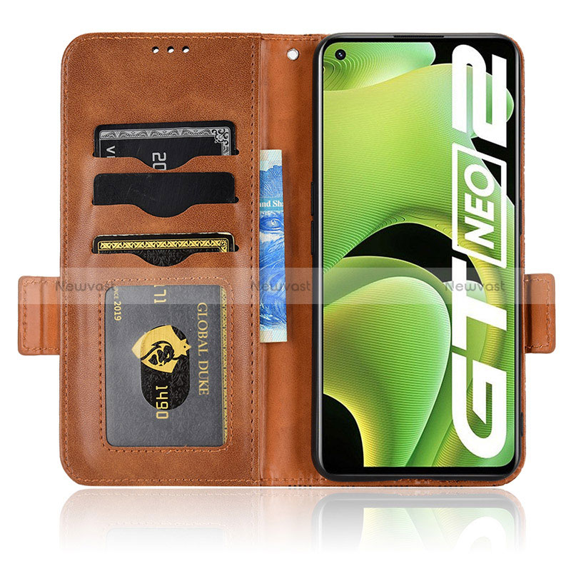 Leather Case Stands Flip Cover Holder C02X for Realme GT Neo 3T 5G