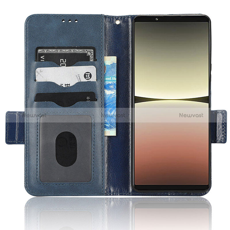 Leather Case Stands Flip Cover Holder C02X for Sony Xperia 5 IV