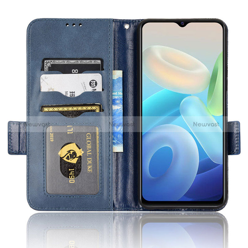 Leather Case Stands Flip Cover Holder C02X for Vivo T1 5G India