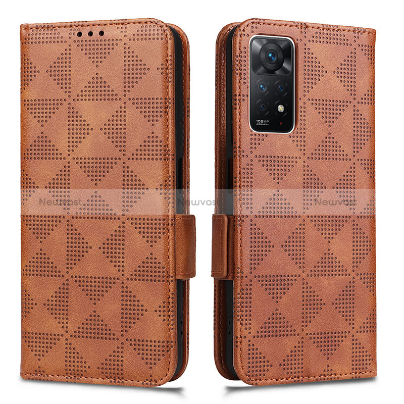 Leather Case Stands Flip Cover Holder C02X for Xiaomi Redmi Note 11 Pro 4G