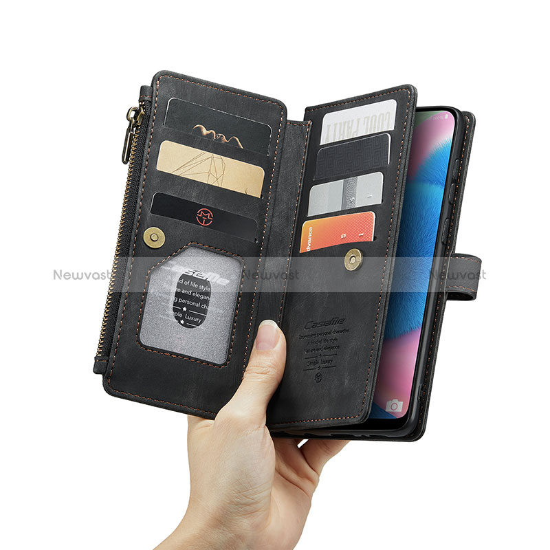 Leather Case Stands Flip Cover Holder C03S for Samsung Galaxy A50