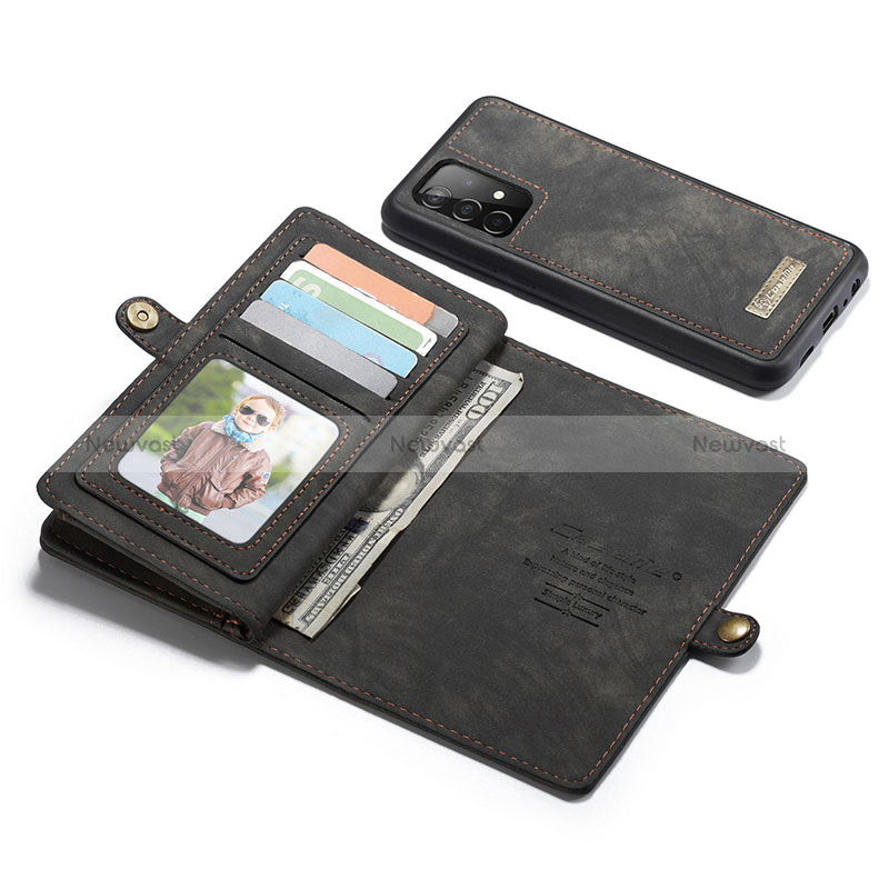 Leather Case Stands Flip Cover Holder C03S for Samsung Galaxy A52 5G