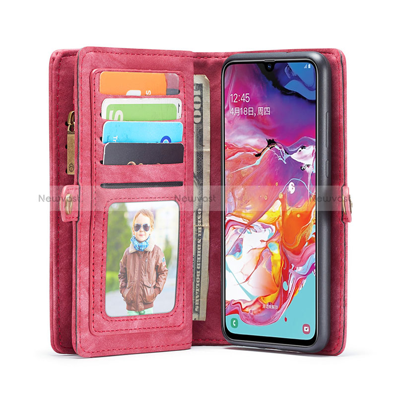 Leather Case Stands Flip Cover Holder C03S for Samsung Galaxy A70