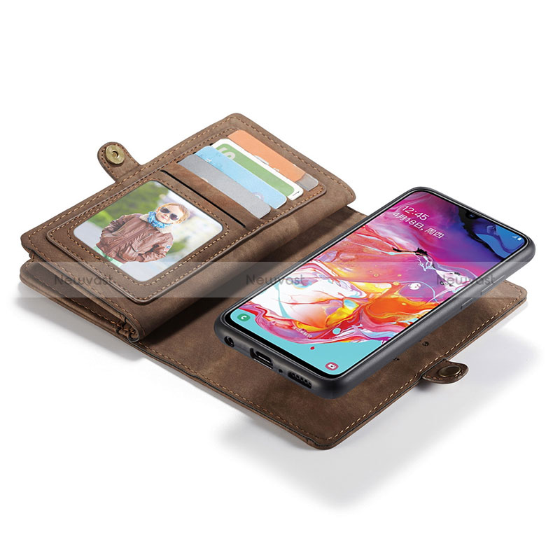 Leather Case Stands Flip Cover Holder C03S for Samsung Galaxy A70