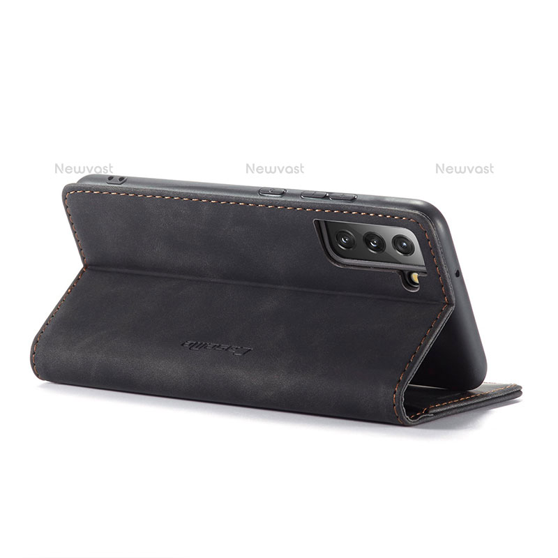 Leather Case Stands Flip Cover Holder C03S for Samsung Galaxy S21 5G