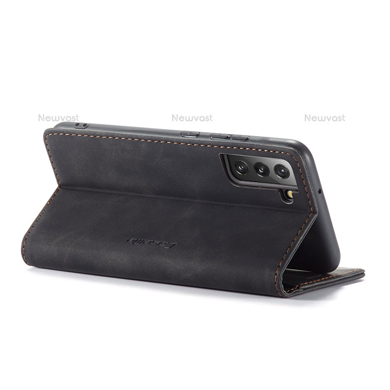 Leather Case Stands Flip Cover Holder C03S for Samsung Galaxy S21 Plus 5G