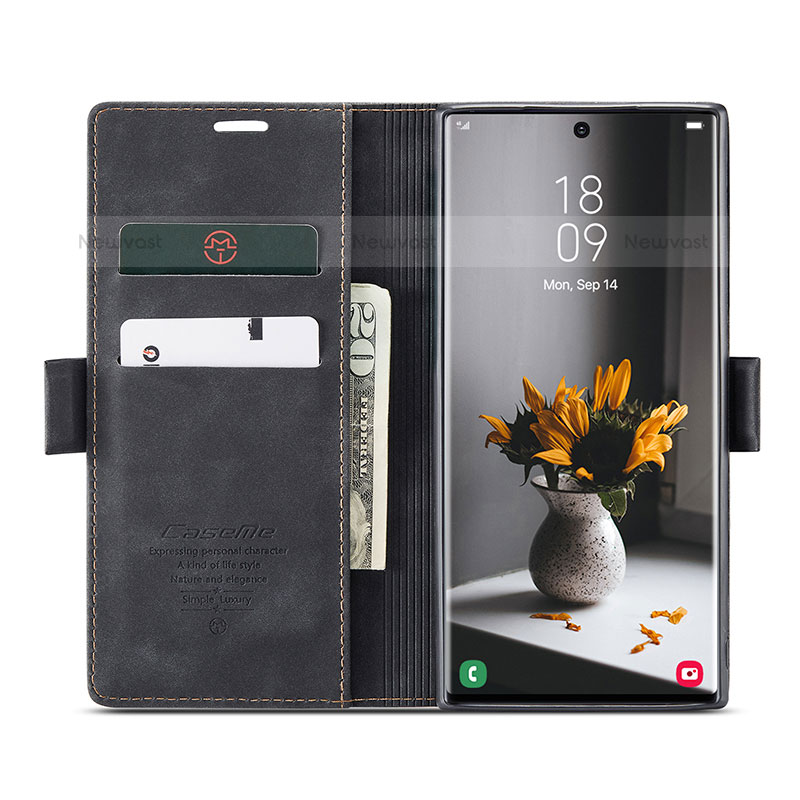 Leather Case Stands Flip Cover Holder C03S for Samsung Galaxy S21 Ultra 5G