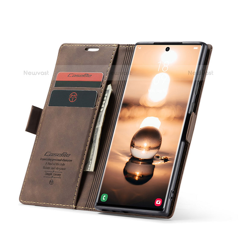 Leather Case Stands Flip Cover Holder C03S for Samsung Galaxy S21 Ultra 5G