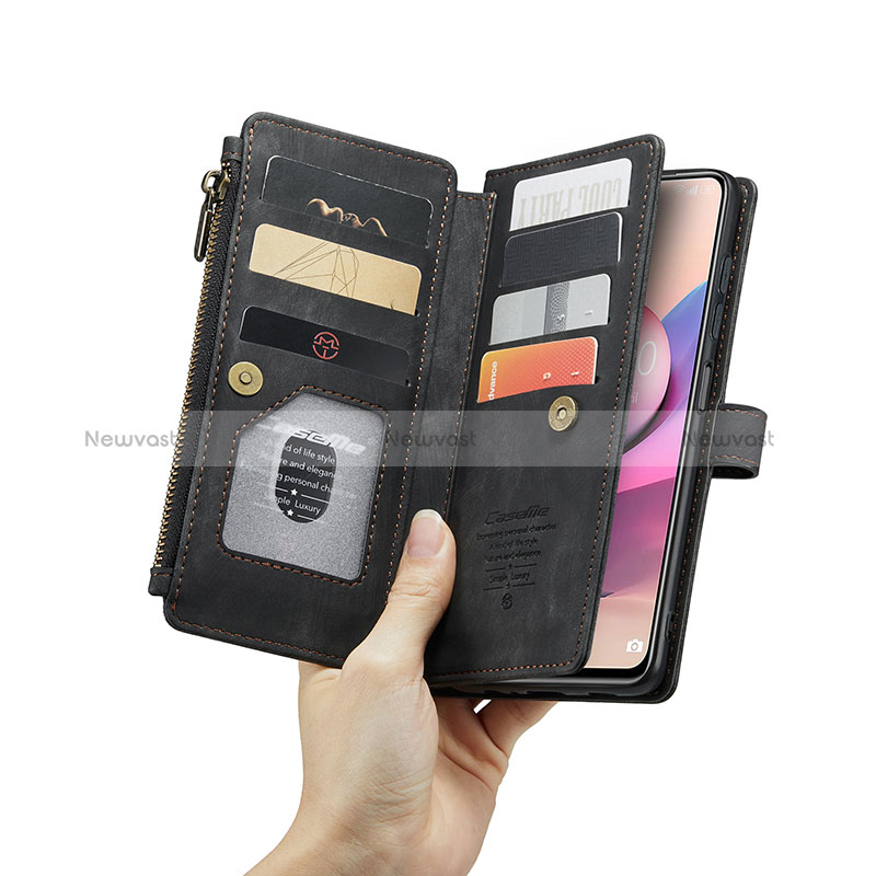 Leather Case Stands Flip Cover Holder C03S for Xiaomi Poco M5S