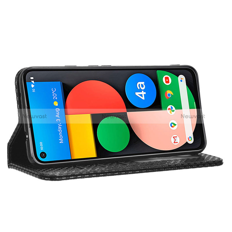 Leather Case Stands Flip Cover Holder C03X for Google Pixel 5 XL 5G