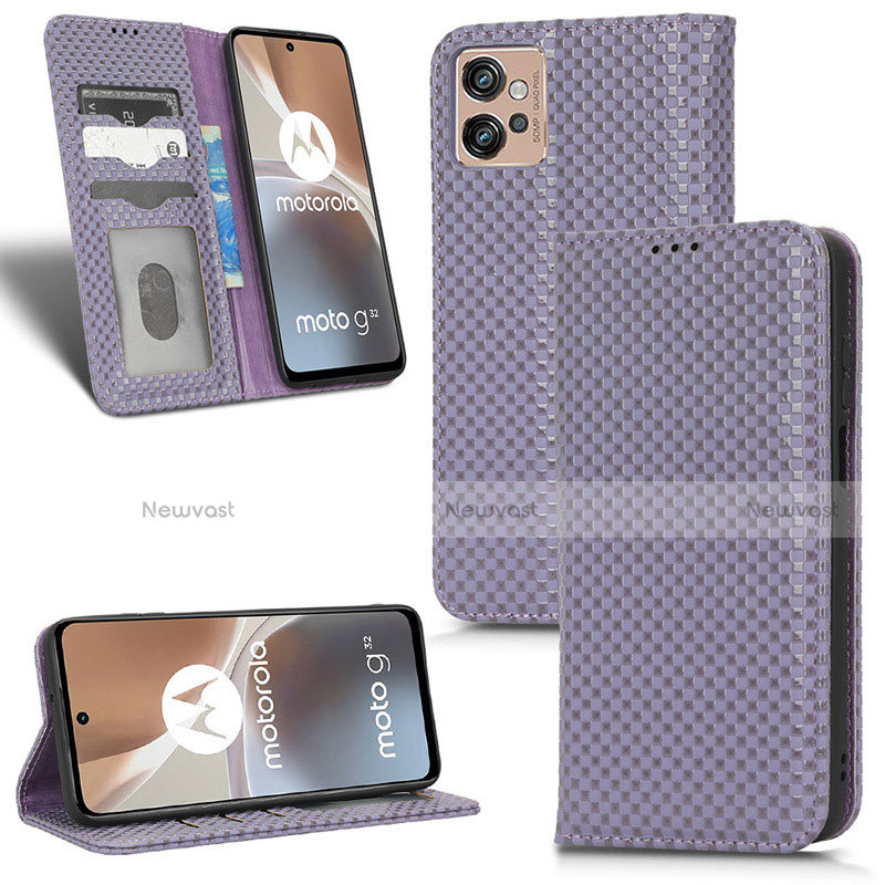 Leather Case Stands Flip Cover Holder C03X for Motorola Moto G32