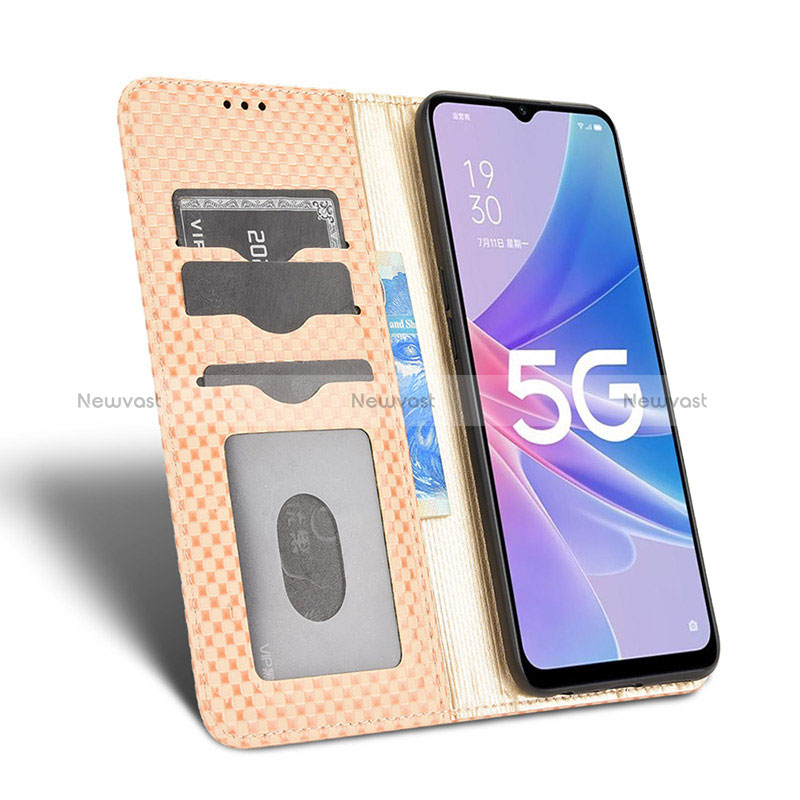 Leather Case Stands Flip Cover Holder C03X for Oppo A58 5G