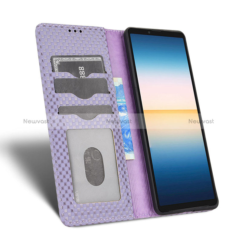 Leather Case Stands Flip Cover Holder C03X for Sony Xperia 1 III