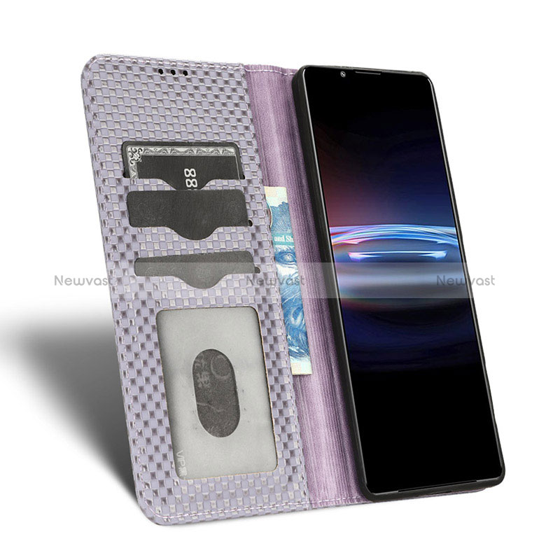 Leather Case Stands Flip Cover Holder C03X for Sony Xperia PRO-I