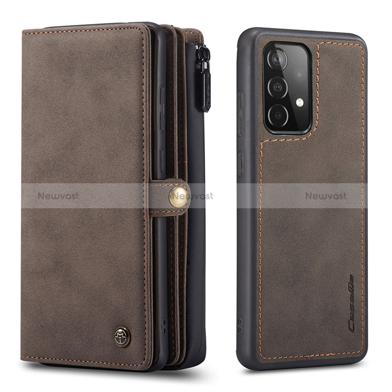 Leather Case Stands Flip Cover Holder C04S for Samsung Galaxy A52 5G