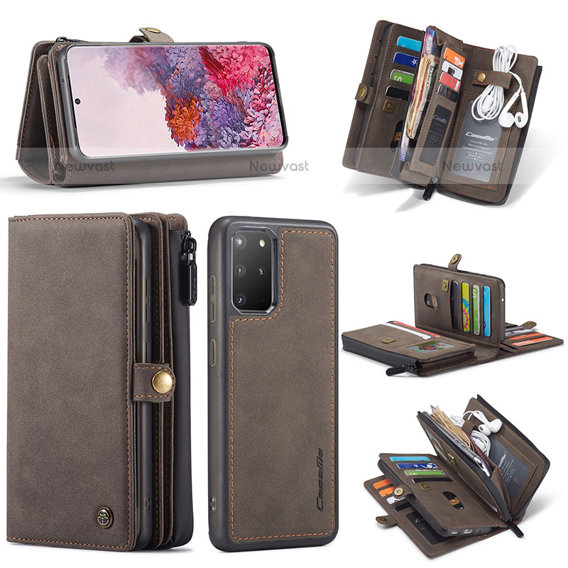 Leather Case Stands Flip Cover Holder C04S for Samsung Galaxy S20 Plus 5G
