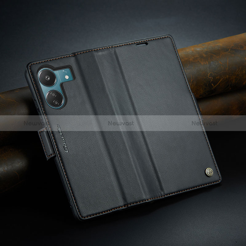 Leather Case Stands Flip Cover Holder C04S for Xiaomi Redmi 13C