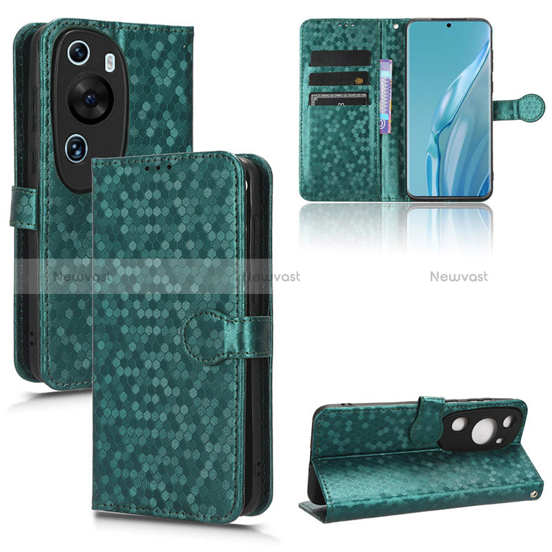 Leather Case Stands Flip Cover Holder C04X for Huawei P60 Art