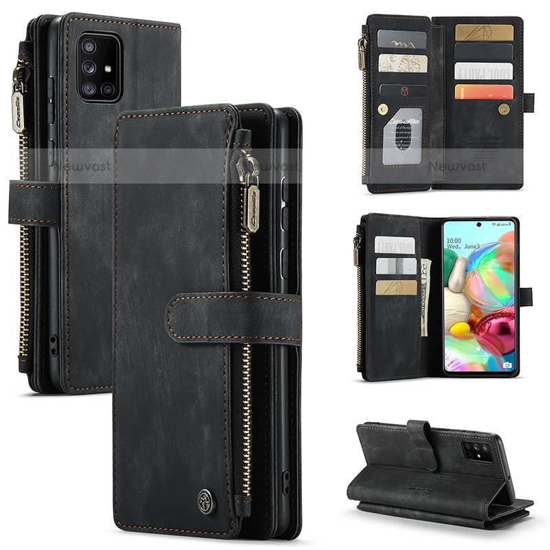 Leather Case Stands Flip Cover Holder C05S for Samsung Galaxy A71 4G A715