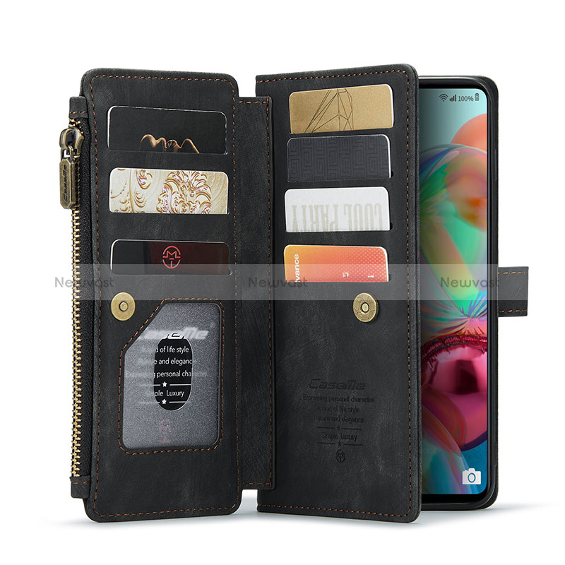 Leather Case Stands Flip Cover Holder C05S for Samsung Galaxy A71 5G