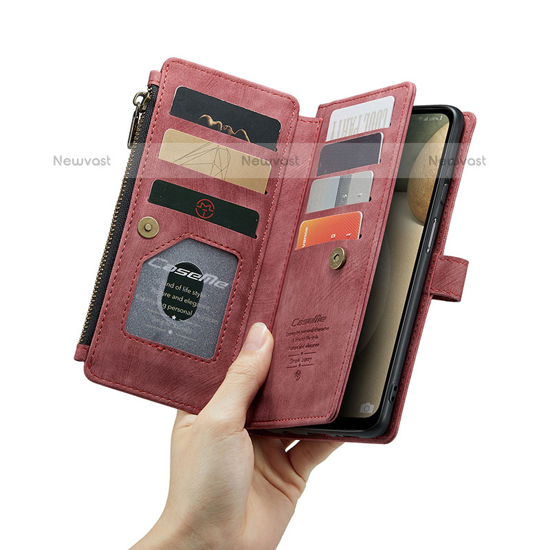 Leather Case Stands Flip Cover Holder C05S for Samsung Galaxy F12