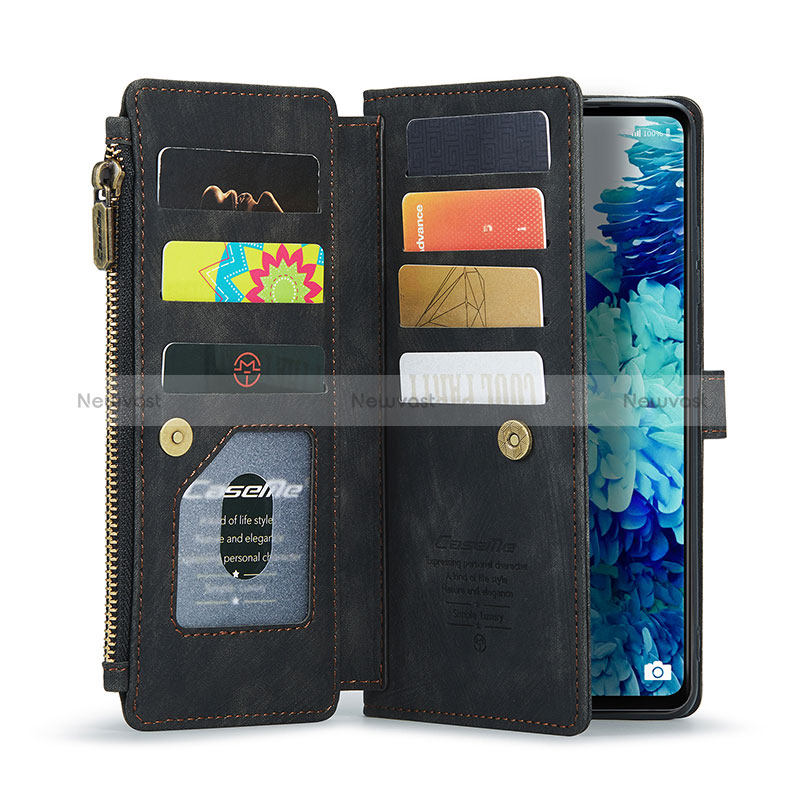 Leather Case Stands Flip Cover Holder C05S for Samsung Galaxy S20 FE (2022) 5G