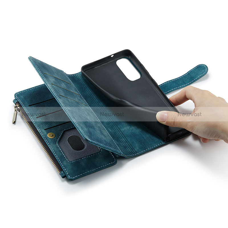 Leather Case Stands Flip Cover Holder C05S for Samsung Galaxy S20 Lite 5G