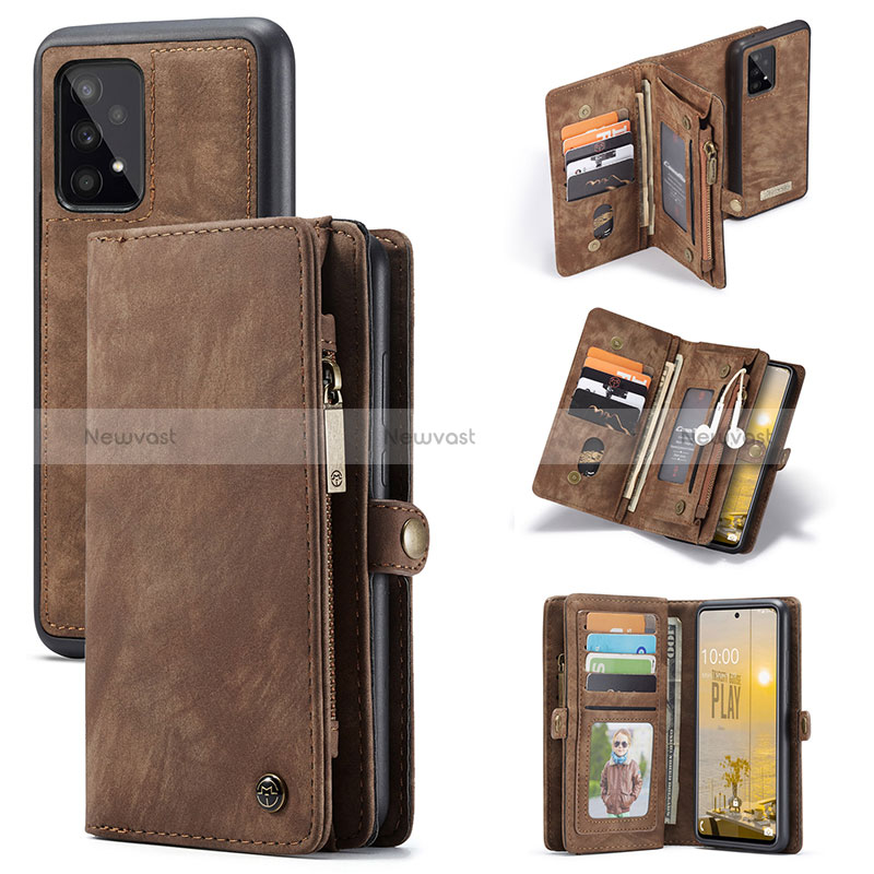 Leather Case Stands Flip Cover Holder C06S for Samsung Galaxy A33 5G