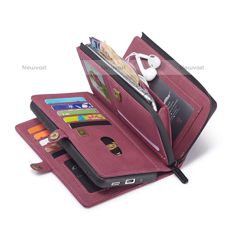 Leather Case Stands Flip Cover Holder C06S for Samsung Galaxy S20 Ultra 5G