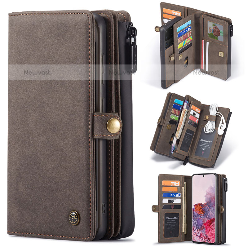 Leather Case Stands Flip Cover Holder C06S for Samsung Galaxy S20 Ultra 5G