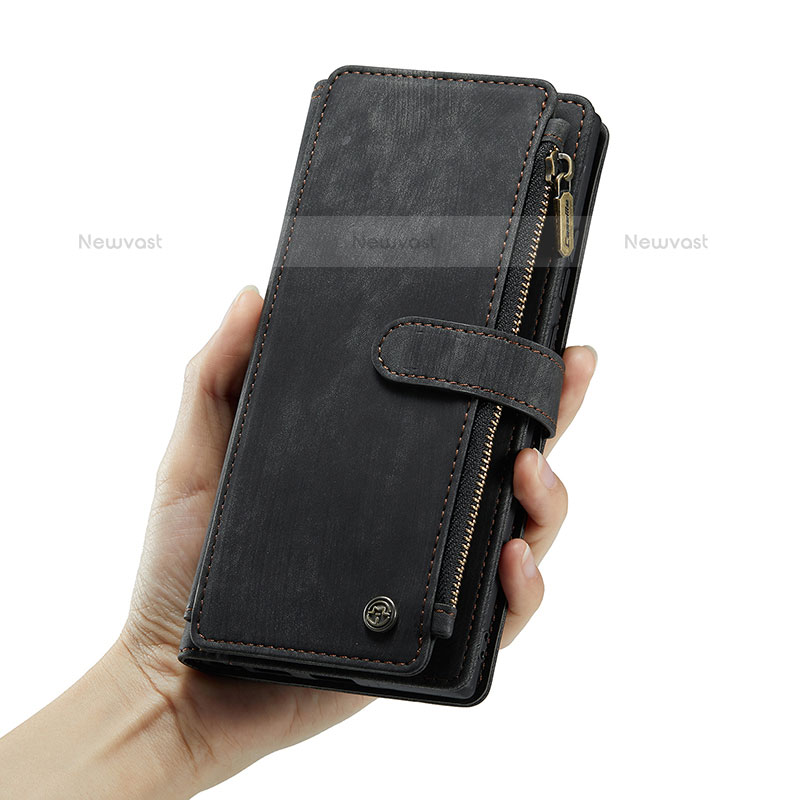 Leather Case Stands Flip Cover Holder C06S for Samsung Galaxy S21 Ultra 5G