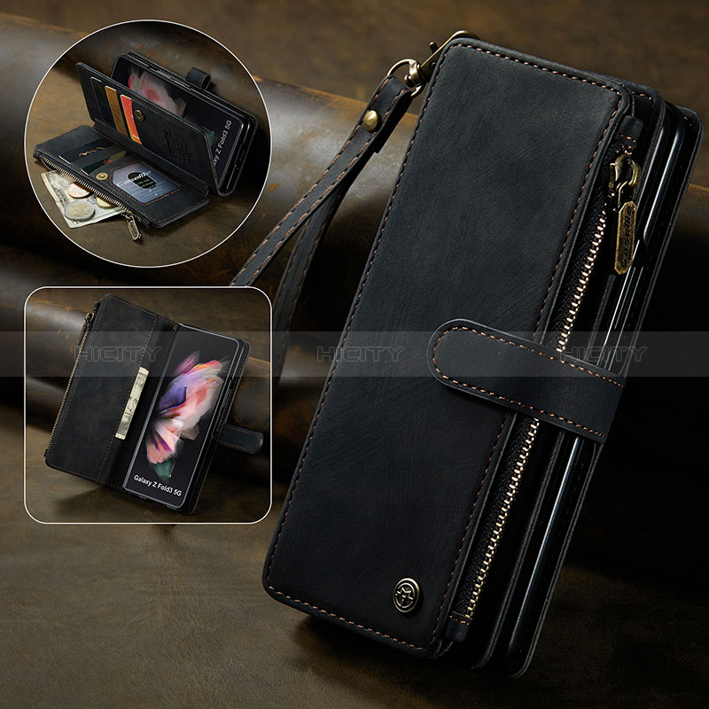Leather Case Stands Flip Cover Holder C06S for Samsung Galaxy Z Fold4 5G