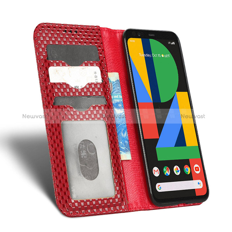 Leather Case Stands Flip Cover Holder C06X for Google Pixel 4 XL