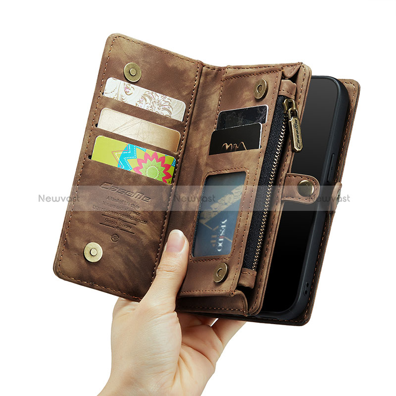 Leather Case Stands Flip Cover Holder C07S for Apple iPhone 13 Pro
