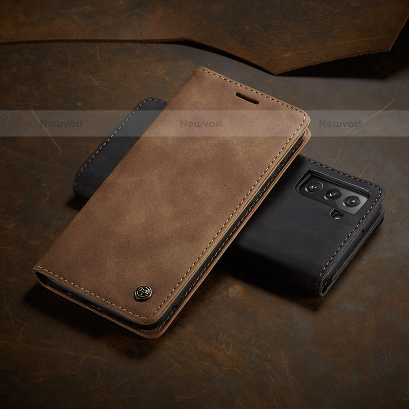 Leather Case Stands Flip Cover Holder C10S for Samsung Galaxy S21 Plus 5G