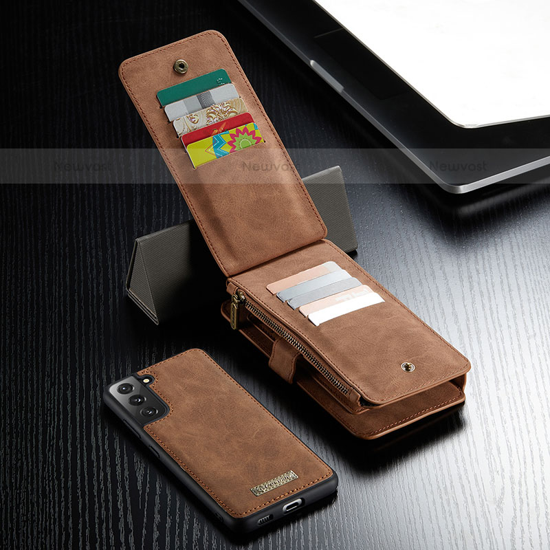 Leather Case Stands Flip Cover Holder C12S for Samsung Galaxy S22 5G