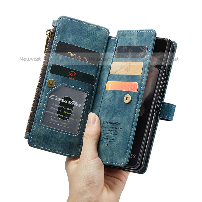 Leather Case Stands Flip Cover Holder CS1 for Samsung Galaxy Z Fold3 5G