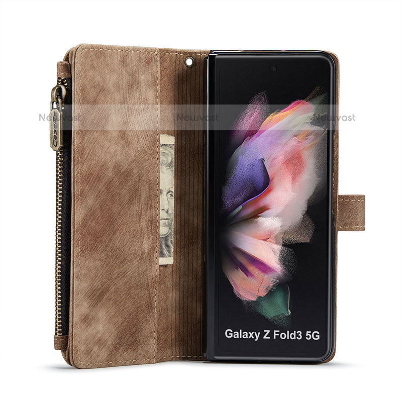 Leather Case Stands Flip Cover Holder CS1 for Samsung Galaxy Z Fold3 5G