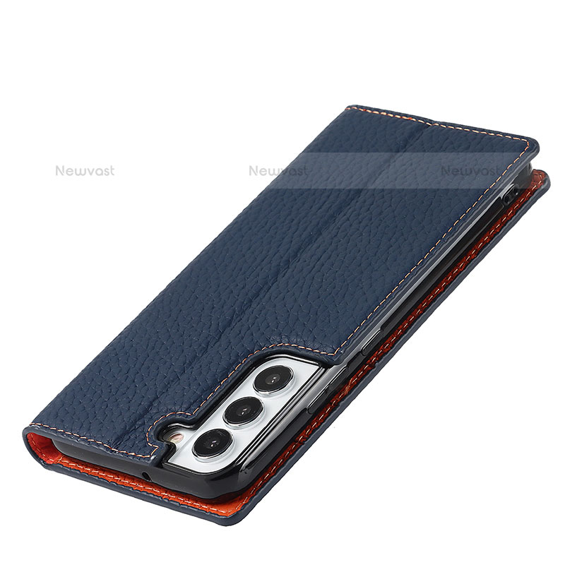 Leather Case Stands Flip Cover Holder D01T for Samsung Galaxy S21 5G