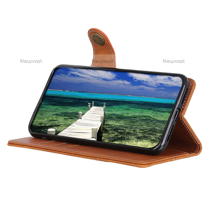 Leather Case Stands Flip Cover Holder D01Y for Oppo A74 4G
