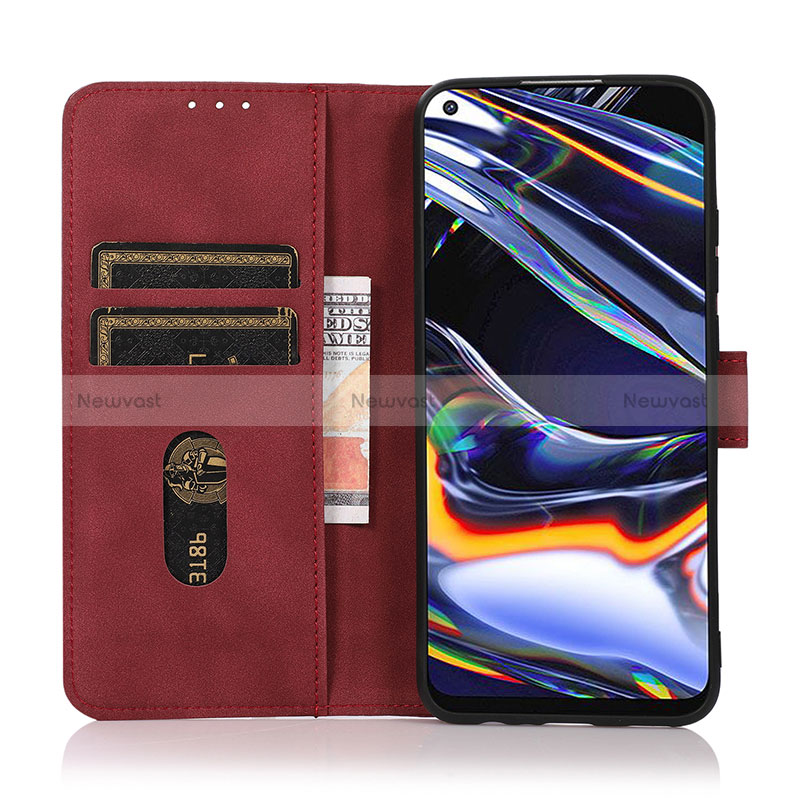 Leather Case Stands Flip Cover Holder D01Y for Oppo A77 5G