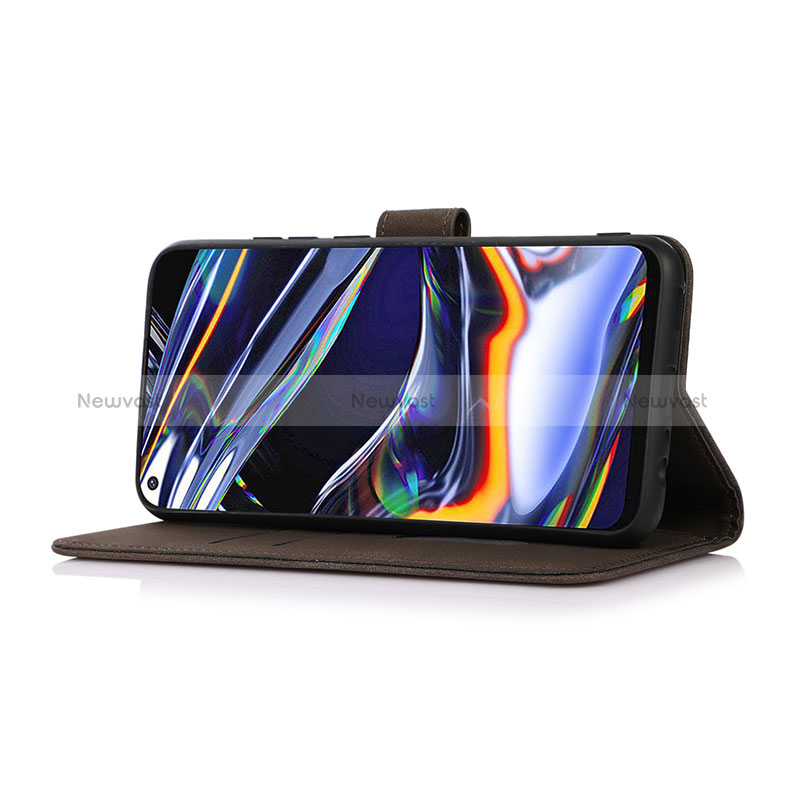 Leather Case Stands Flip Cover Holder D01Y for Oppo A77 5G
