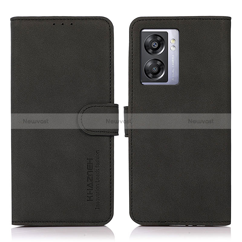 Leather Case Stands Flip Cover Holder D01Y for Realme V23 5G Black