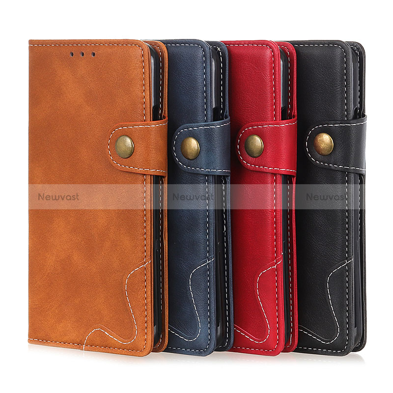 Leather Case Stands Flip Cover Holder D01Y for Samsung Galaxy S24 Ultra 5G
