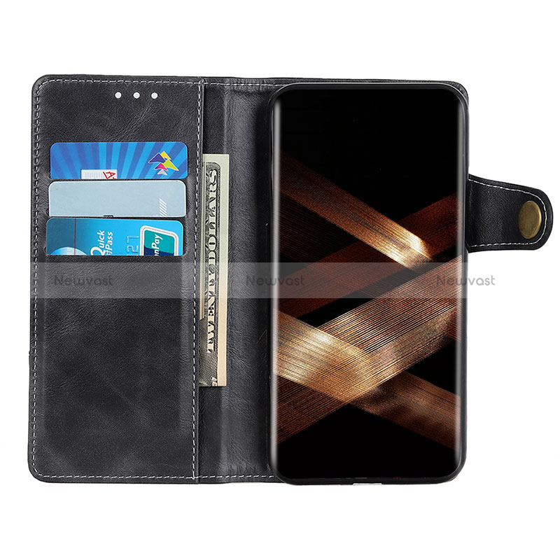 Leather Case Stands Flip Cover Holder D01Y for Samsung Galaxy S24 Ultra 5G
