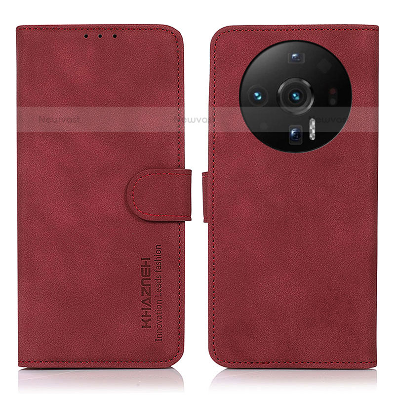 Leather Case Stands Flip Cover Holder D01Y for Xiaomi Mi 12S Ultra 5G Red