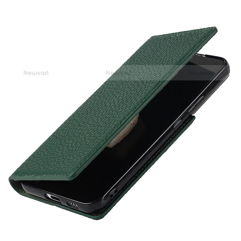 Leather Case Stands Flip Cover Holder D02T for Samsung Galaxy S23 5G